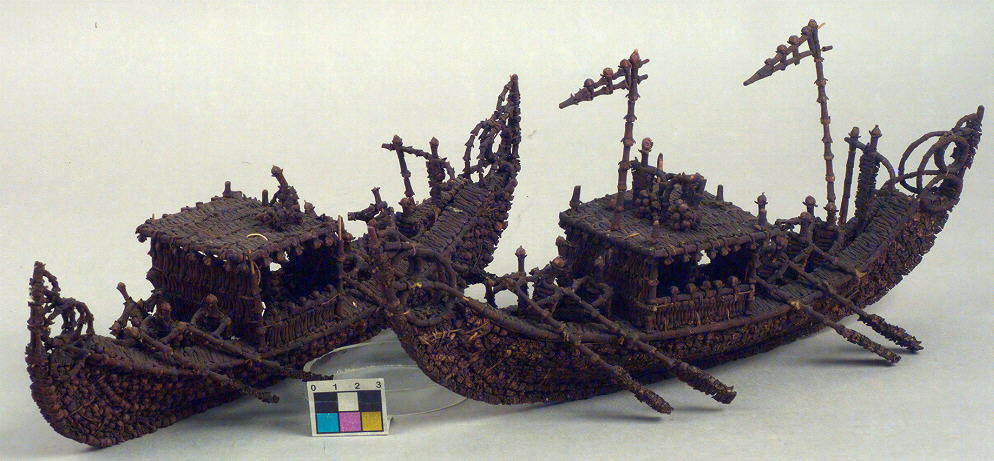 Model boats made of cloves